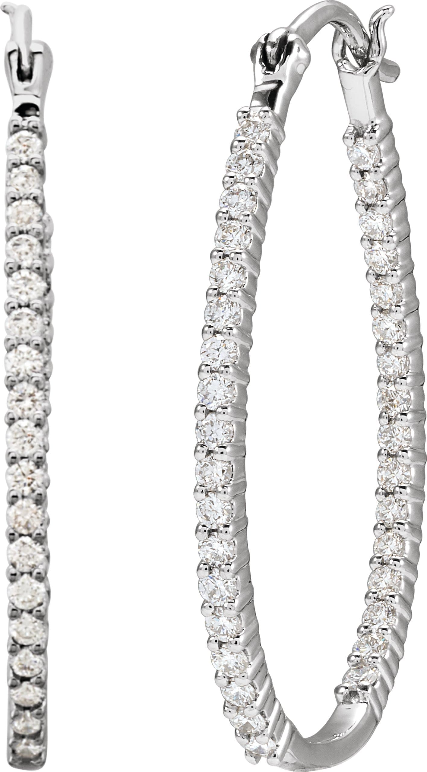 Inside-Outside U-Hoop Earrings view 2