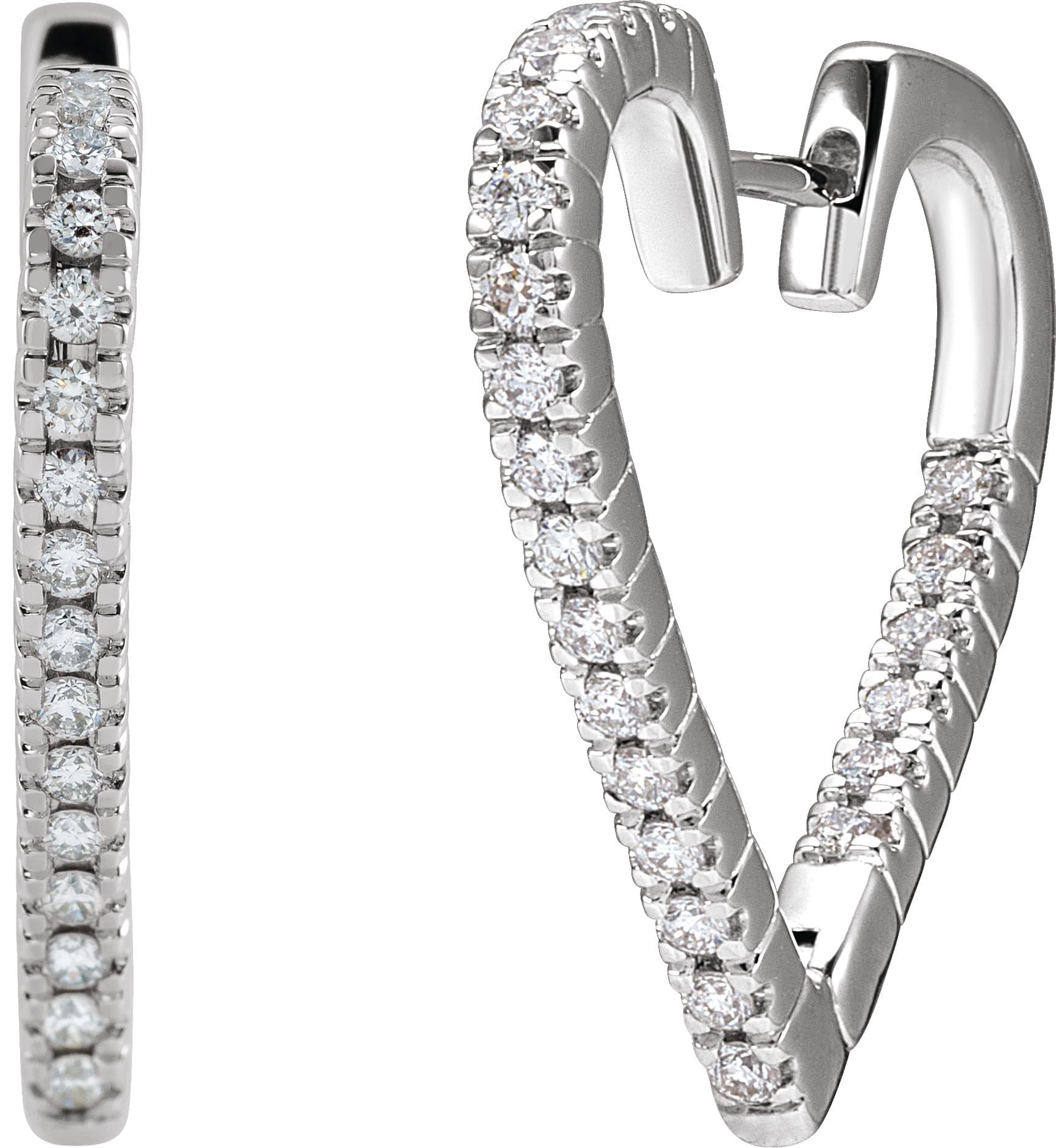 Inside-Outside Heart Hoop Earrings view 2