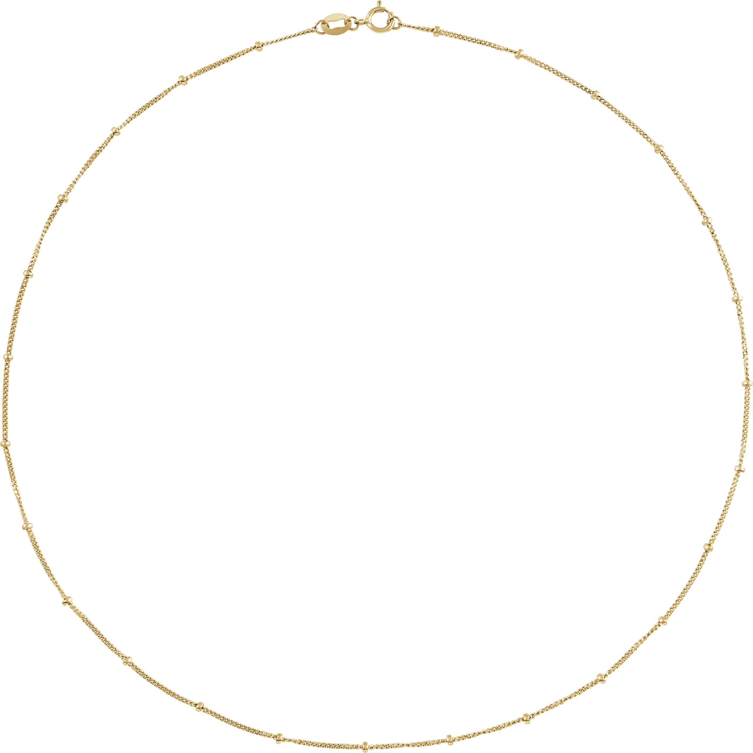 1 mm Beaded Curb Chain view 2