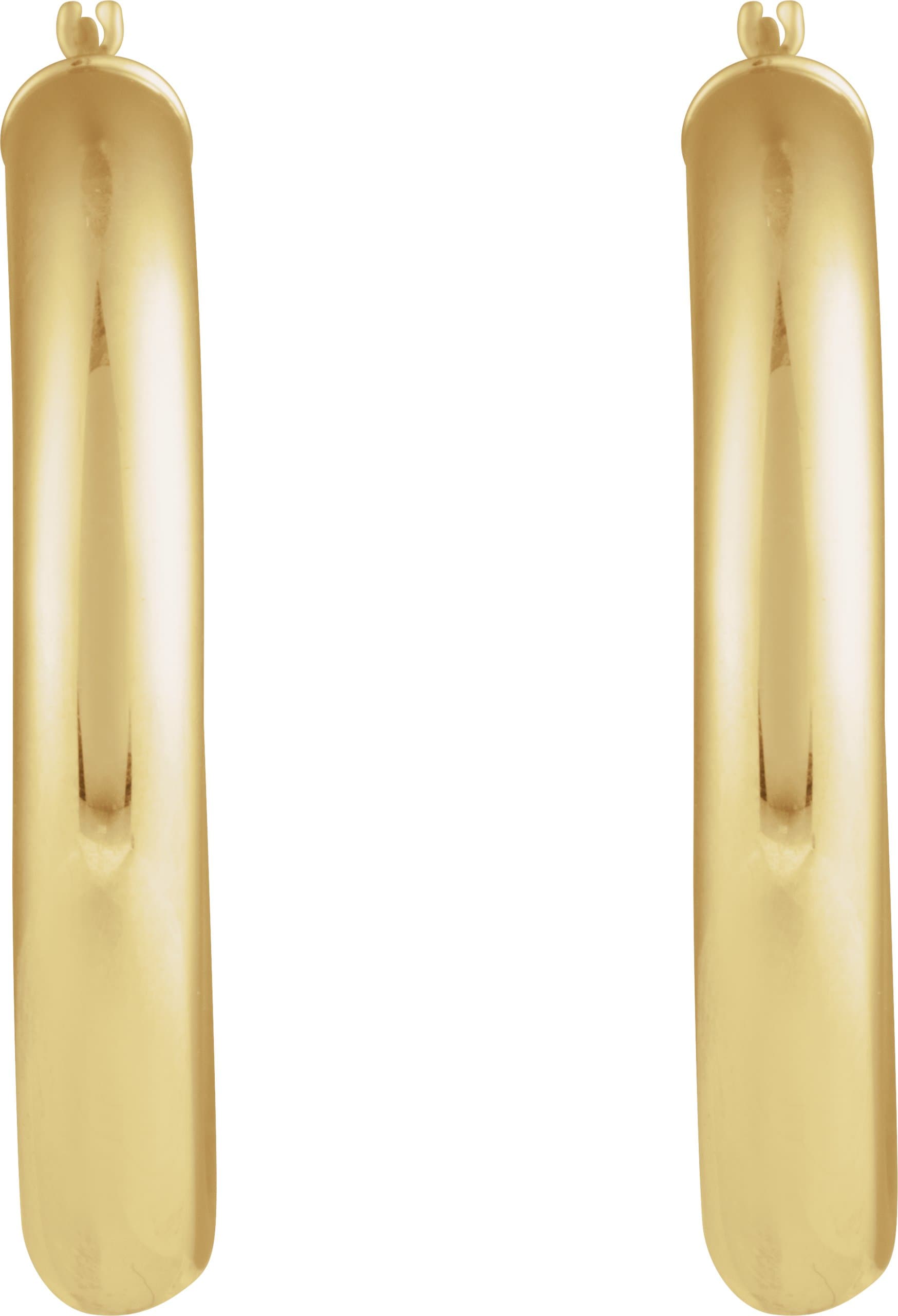 Tube Hoop Earrings view 2