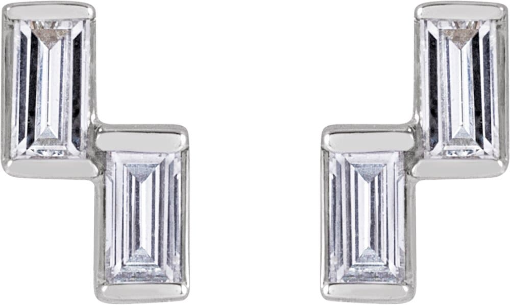Two-Stone Stud Earrings view 2