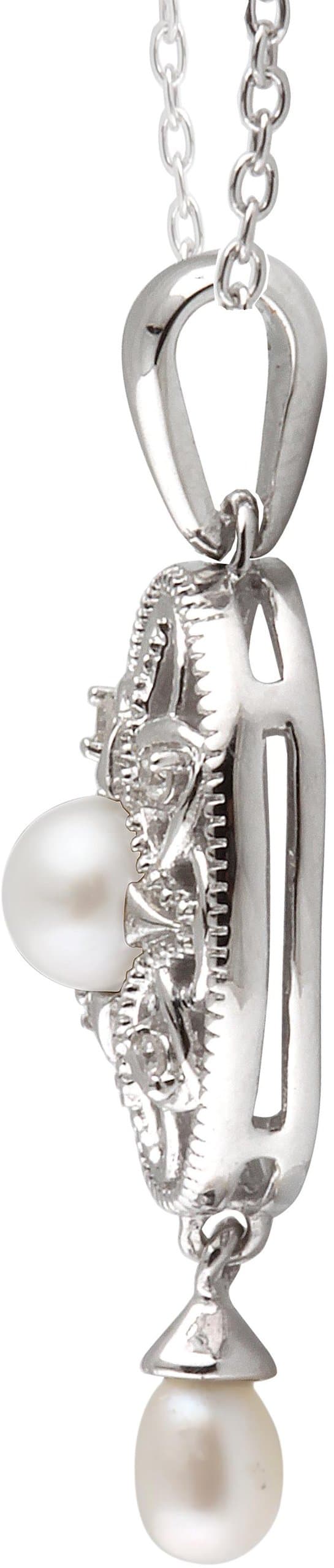 Pearl Granulated Filigree Necklace view 2
