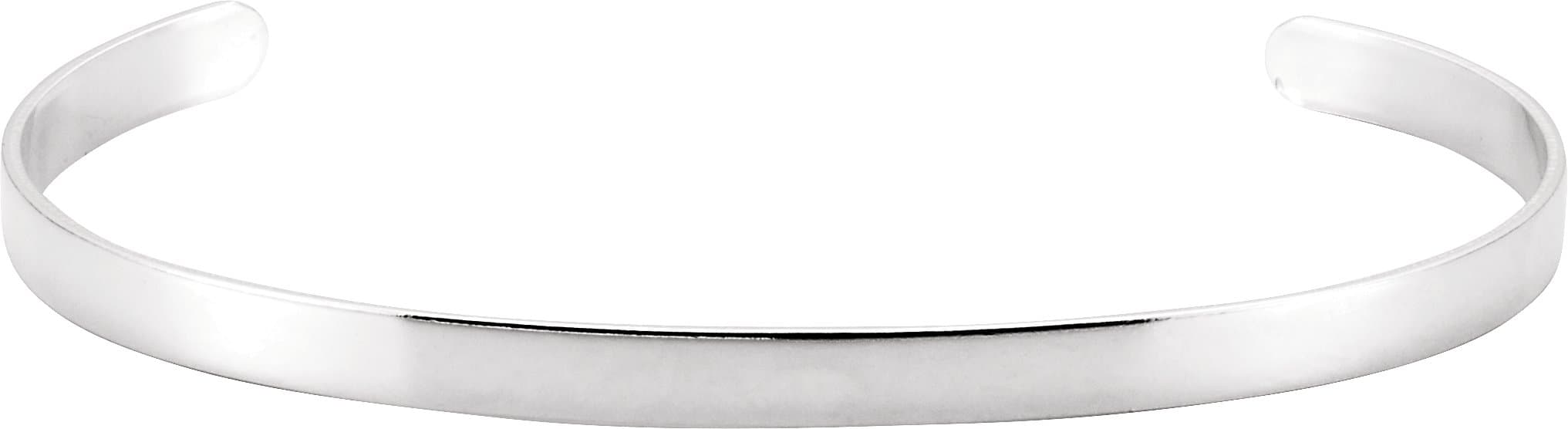 Sterling Silver Engravable Bangle 7 1/2" Bracelet