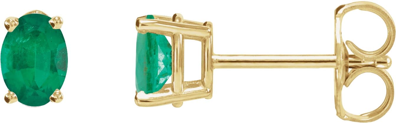 14K Rose Lab-Grown Blue Sapphire Earrings