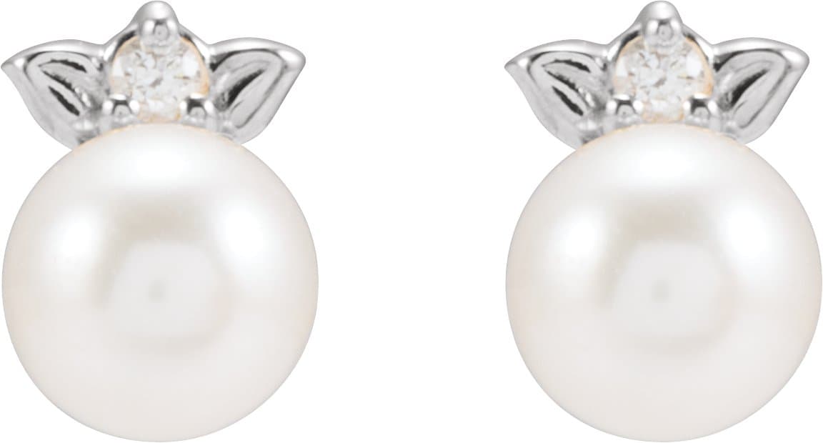 Floral Pearl Earrings view 2