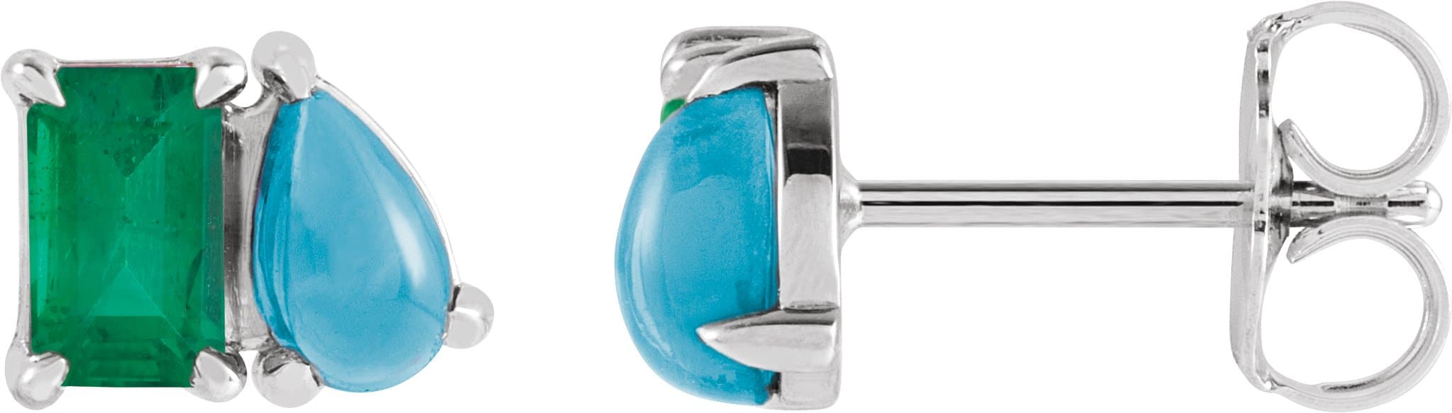 Two-Stone Stud Earring view 1