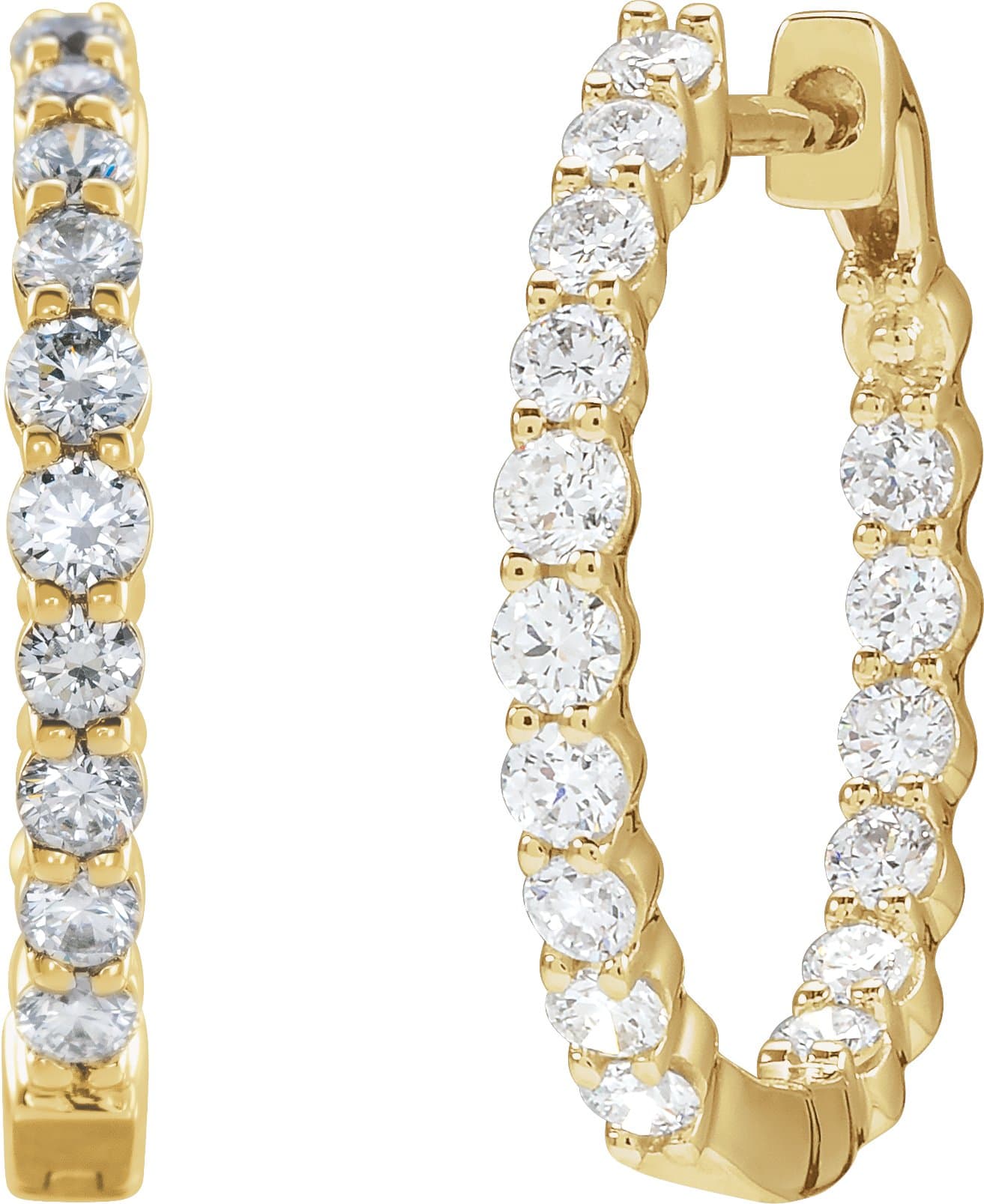 Inside-Outside Hoop Earrings view 2