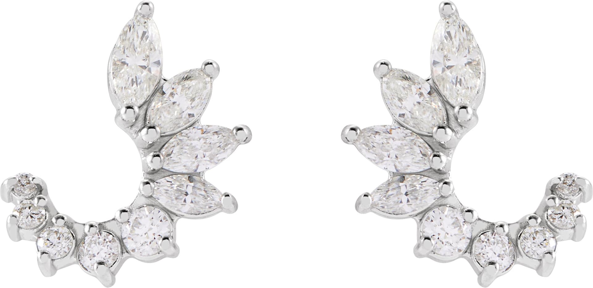 Accented Front-Back Earrings view 3