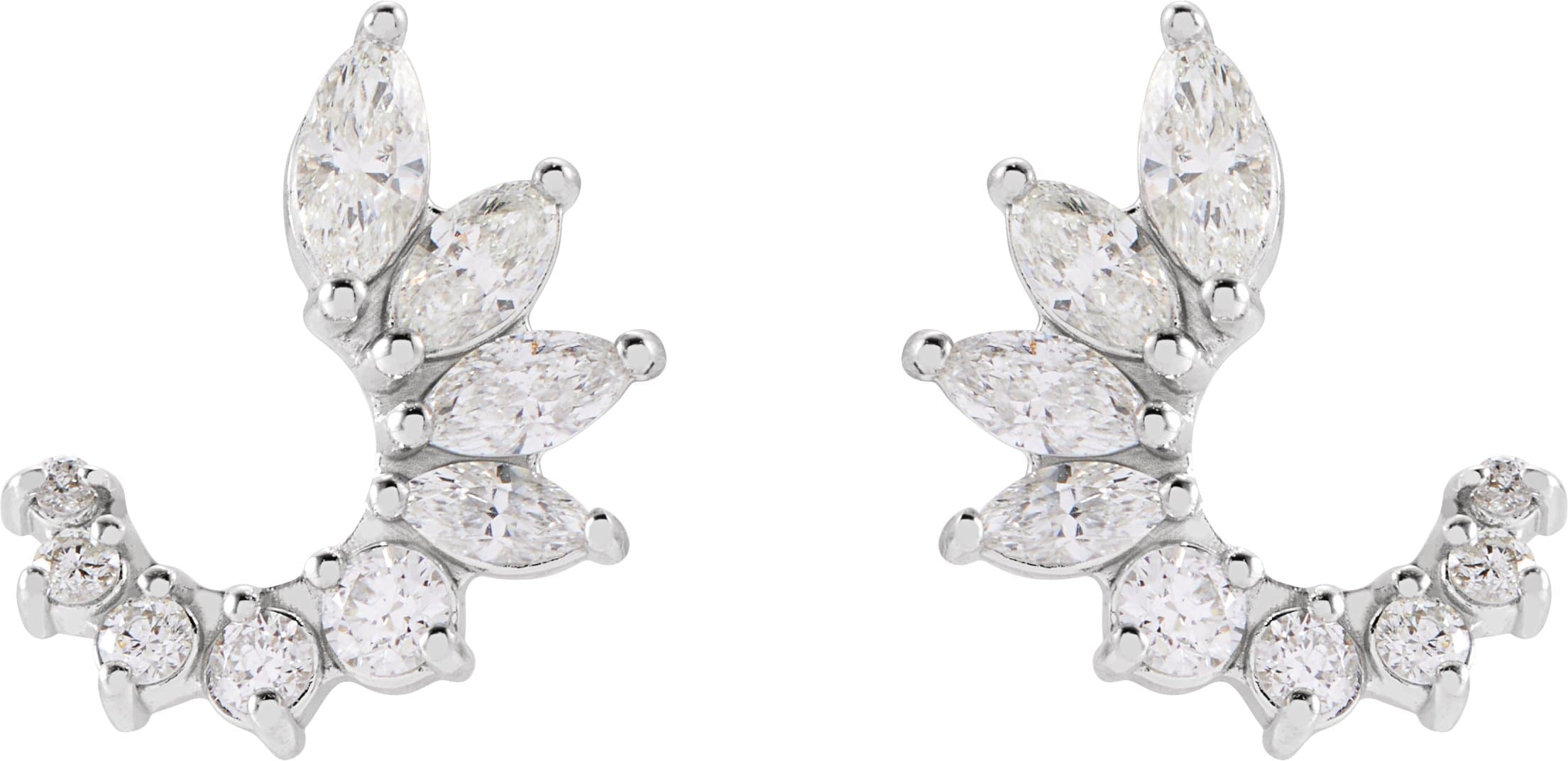 Accented Front-Back Earrings view 3