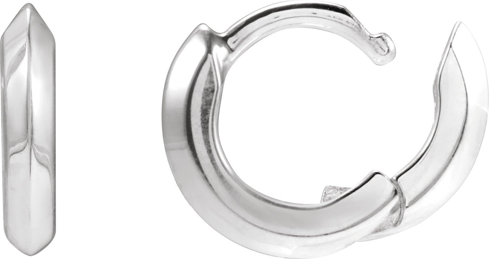 Knife-Edge Hoop Earrings view 2