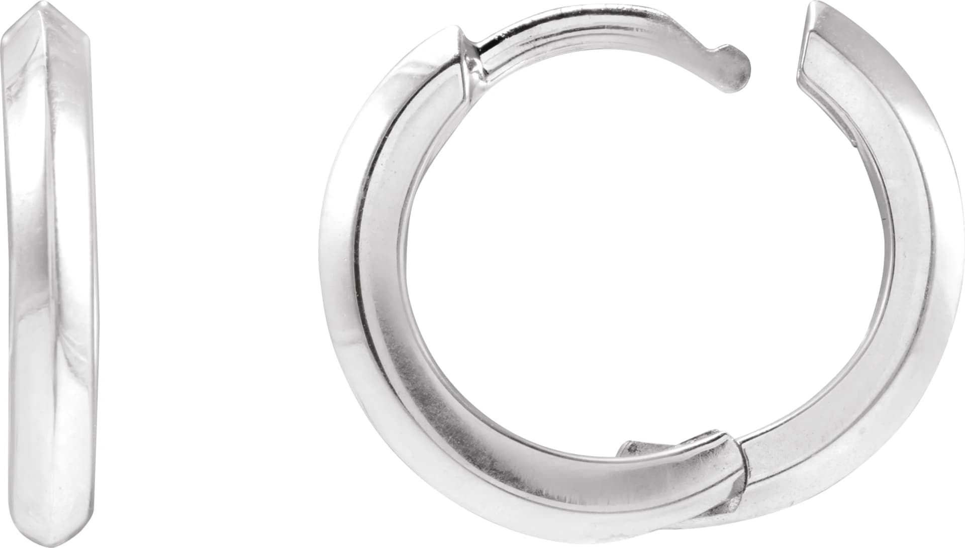Knife-Edge Hoop Earrings, view 3