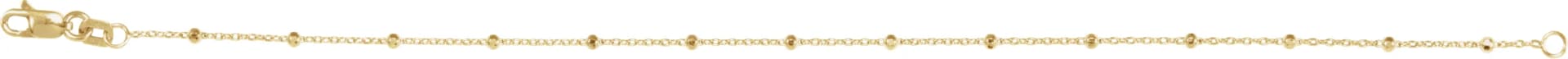.85 mm Cable Chain with Faceted Beads, view 4