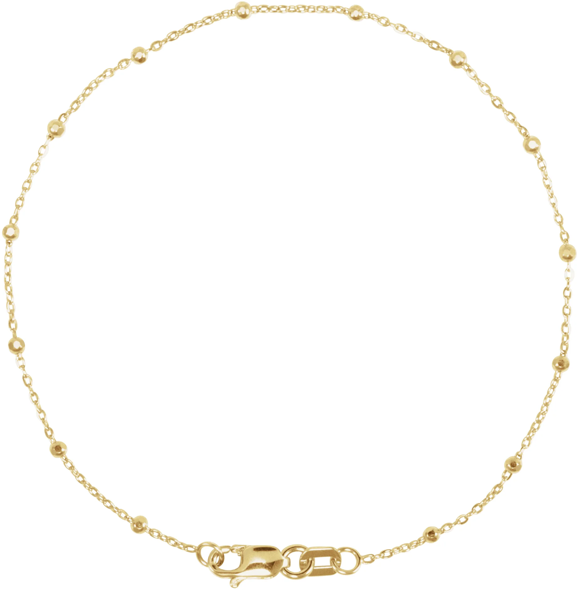 .85 mm Cable Chain with Faceted Beads, view 3