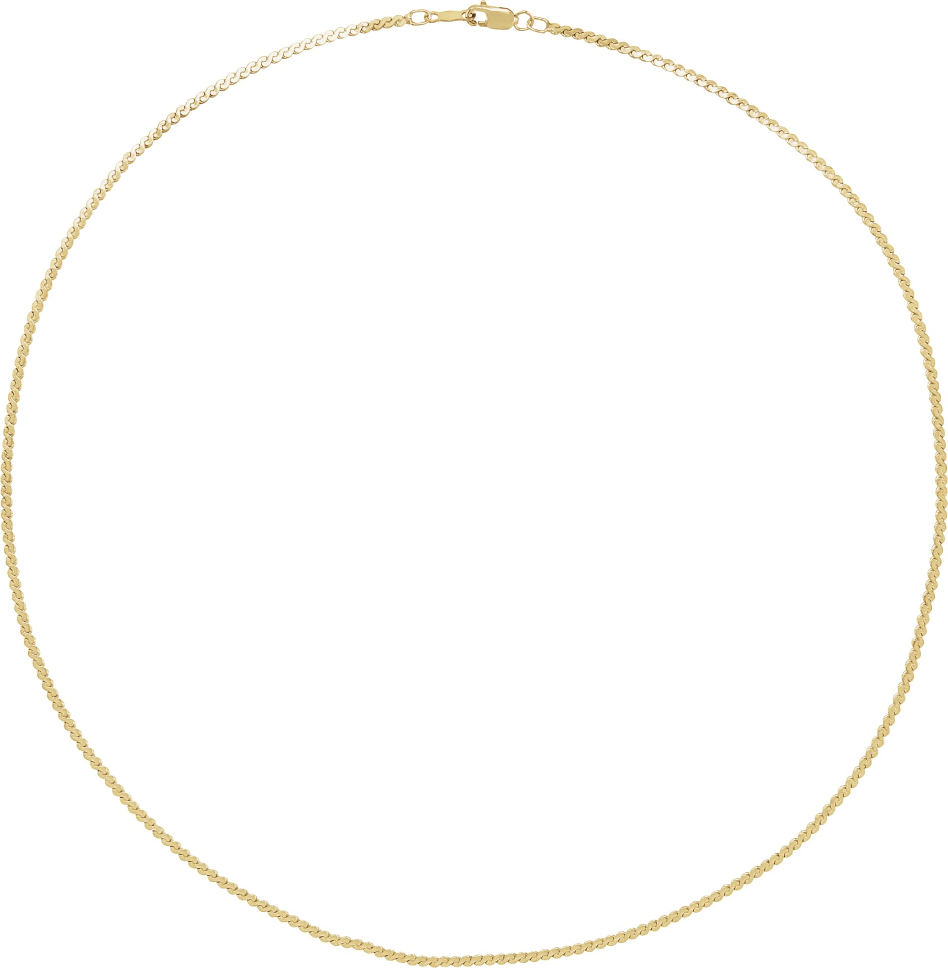 1.7 mm Serpentine Chain, view 3