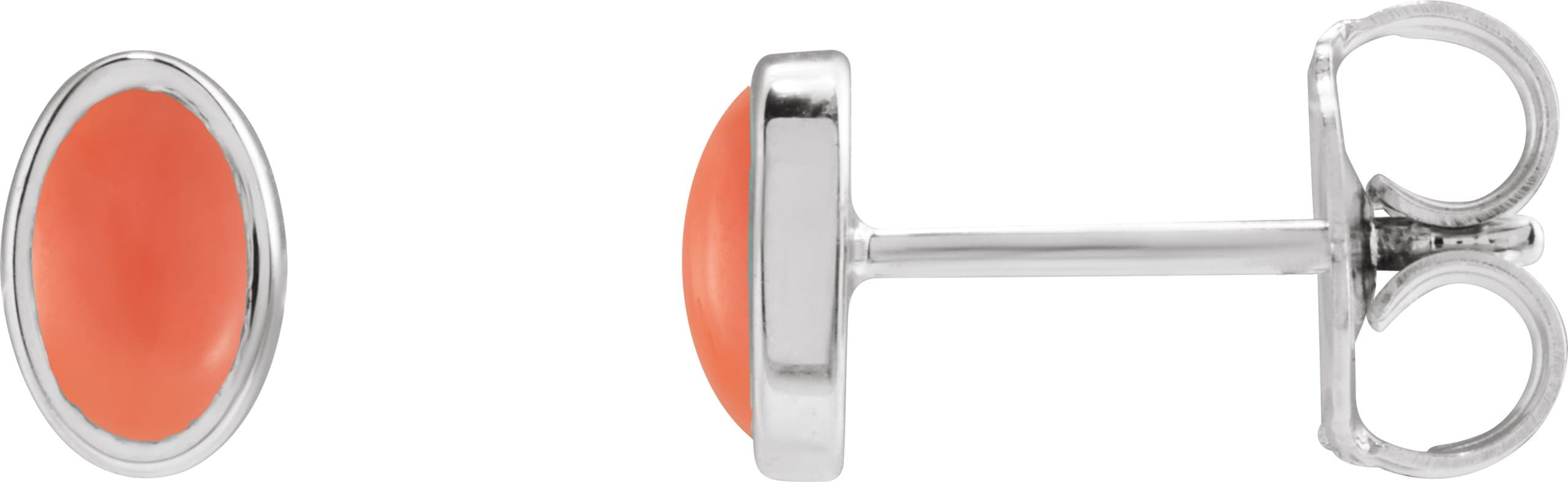 14K Rose Lab-Grown White Opal Earrings