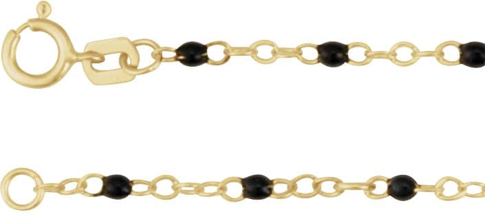 2 mm Enamel Bead Adjustable Chain view 2