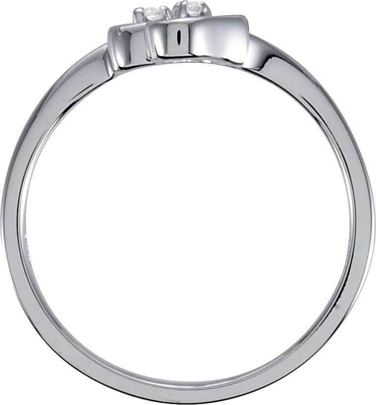 Double Heart Accented Ring view 2