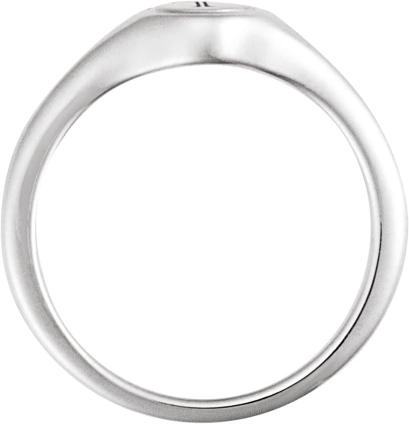 Engravable Round Signet Ring view 2