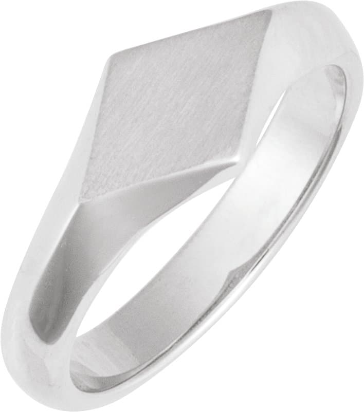14K Rose Geometric Signet Ring