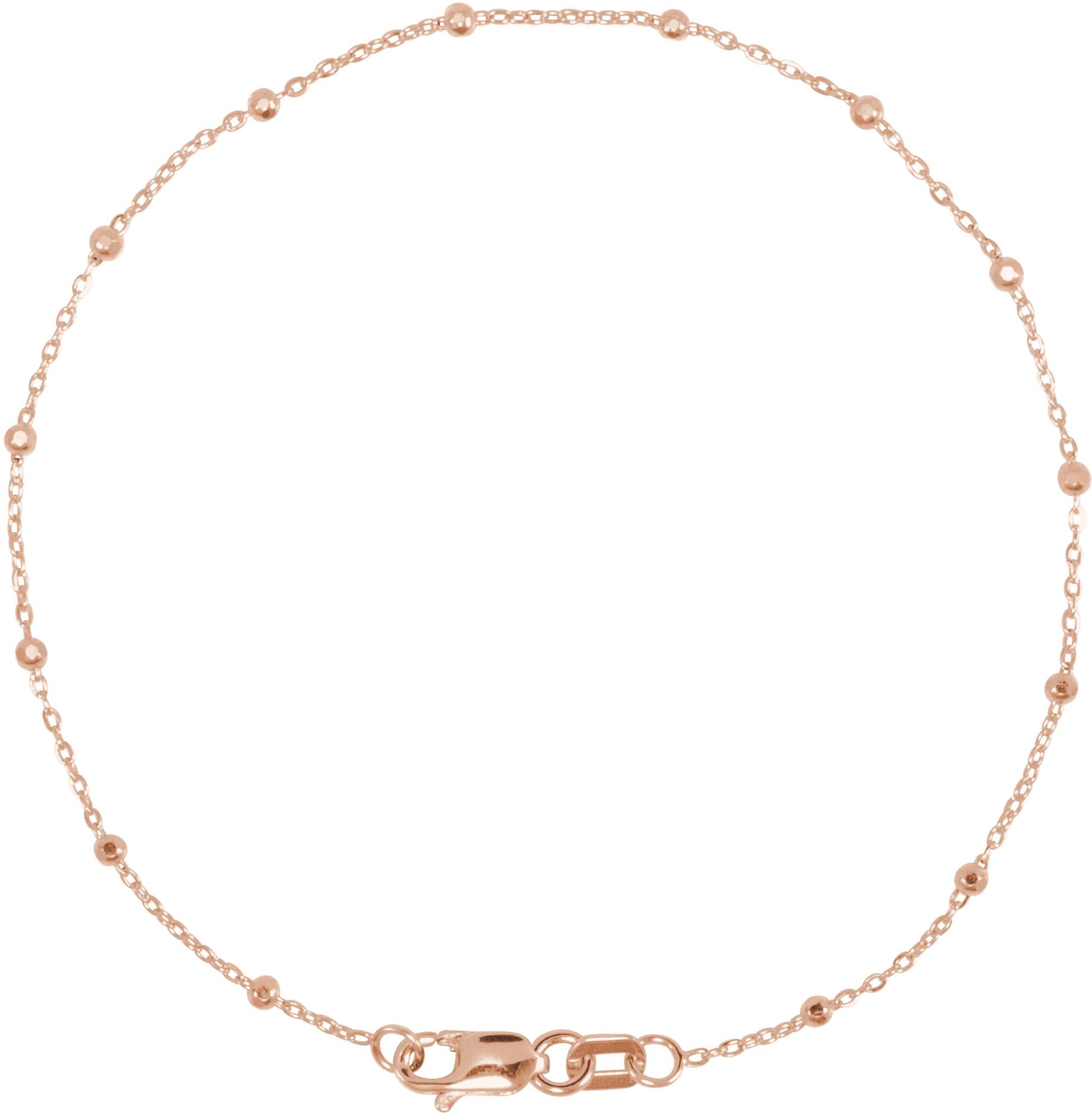.85 mm Cable Chain with Faceted Beads view 2