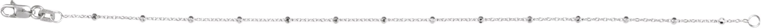 .85 mm Cable Chain with Faceted Beads view 3