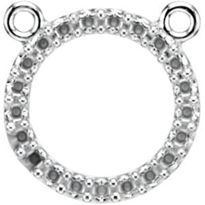 14K Rose Gold 1/8 CTW Natural Diamond Circle 16" Necklace