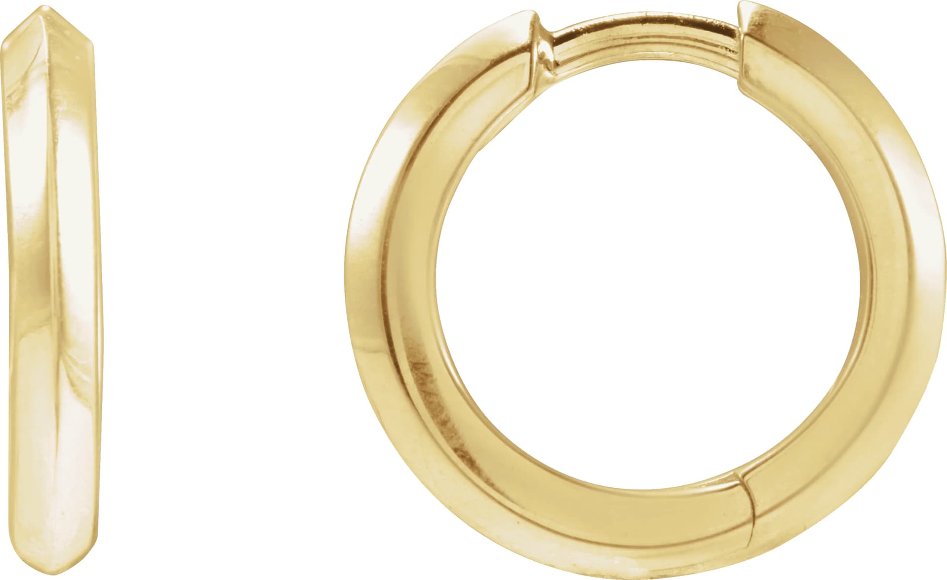 Knife-Edge Hoop Earrings