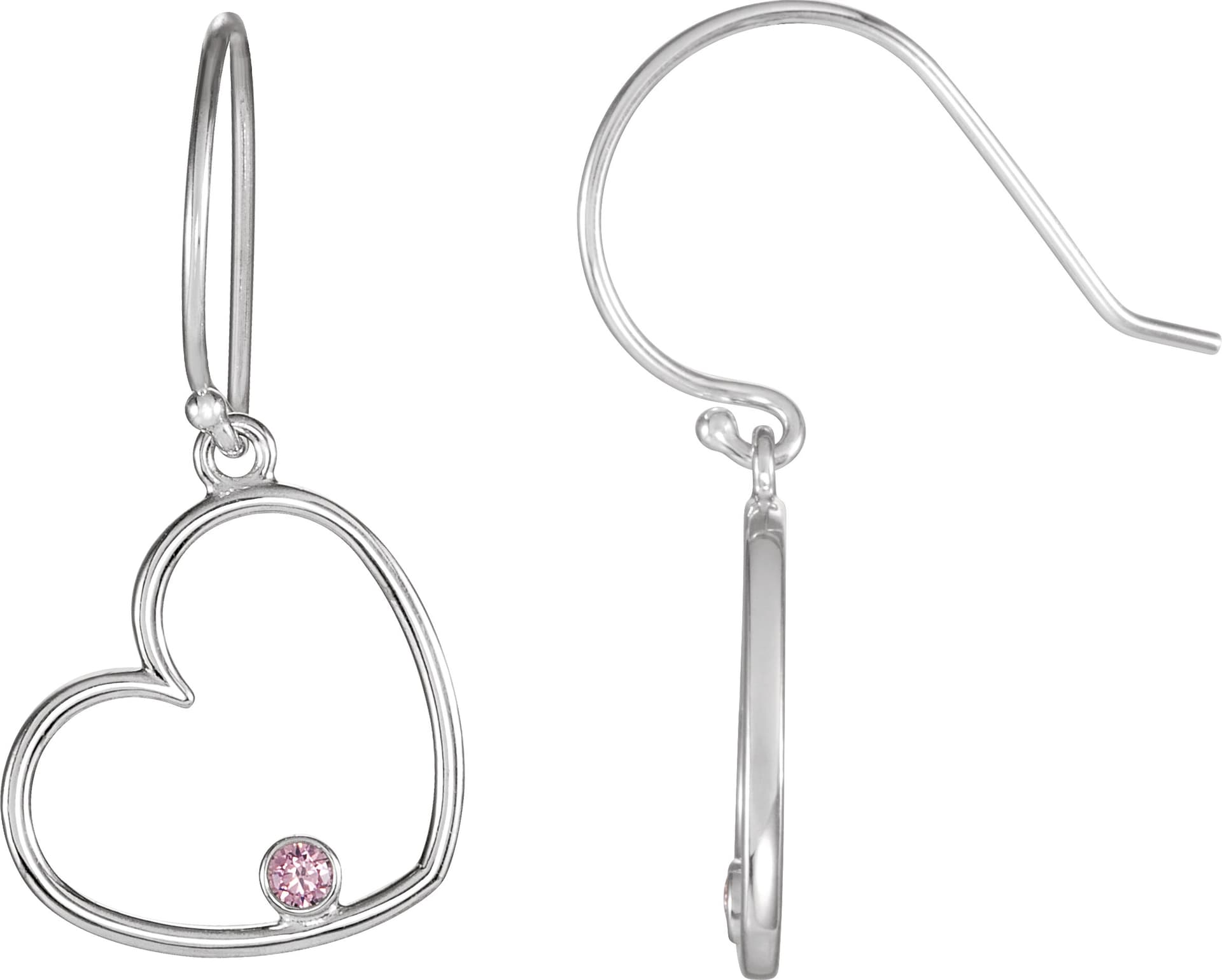Accented Heart Earrings view 1