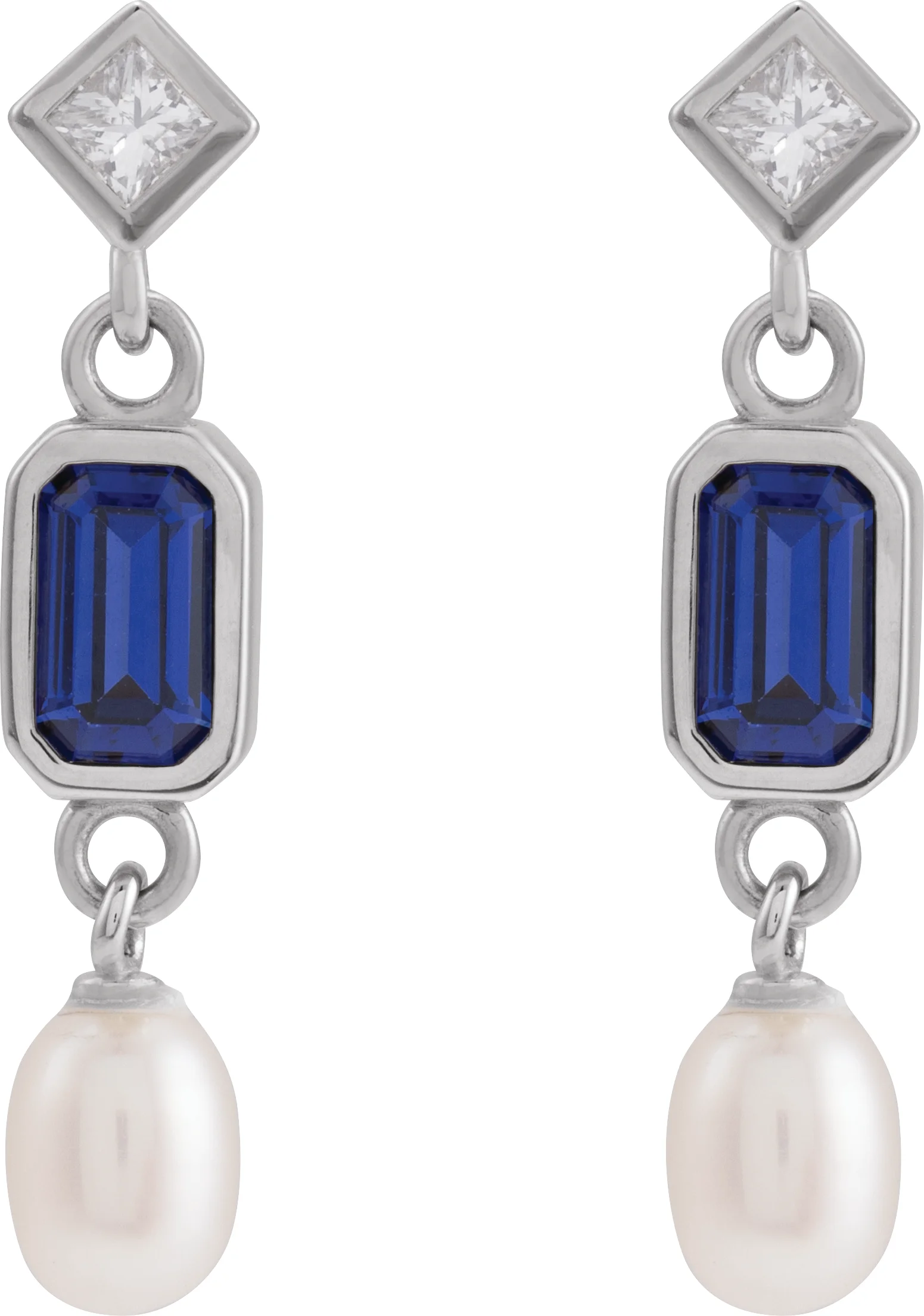 Accented Pearl Earrings, view 3