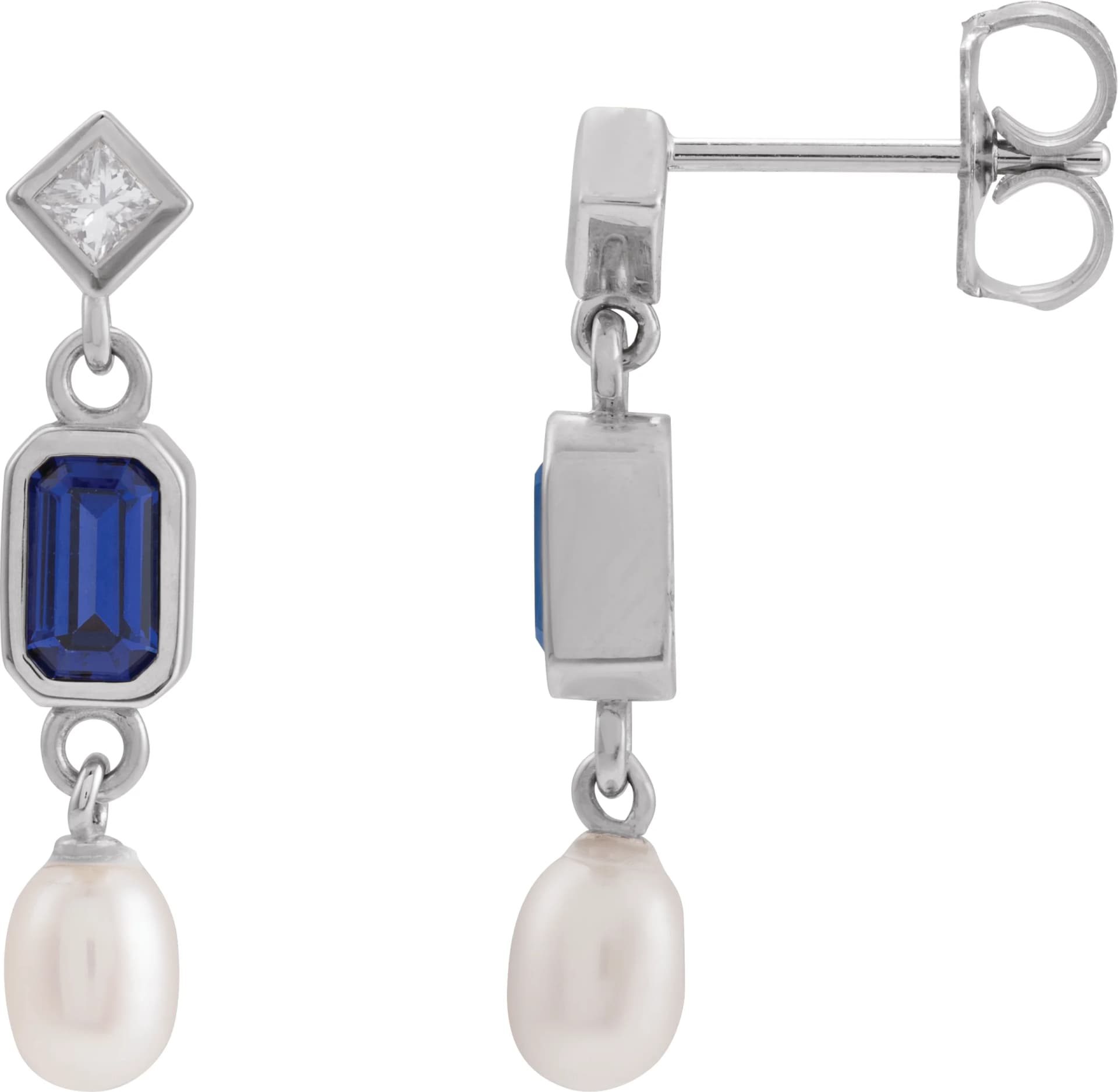 Accented Pearl Earrings, view 2
