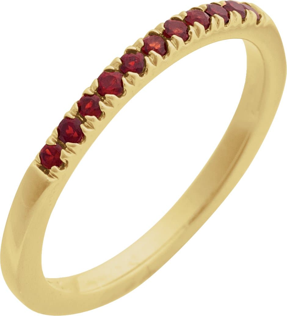 14K Yellow Gold 1/6 CTW Natural Diamond Stackable Ring