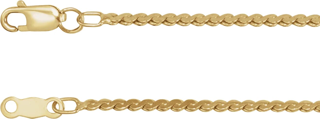 1.7 mm Serpentine Chain, view 2
