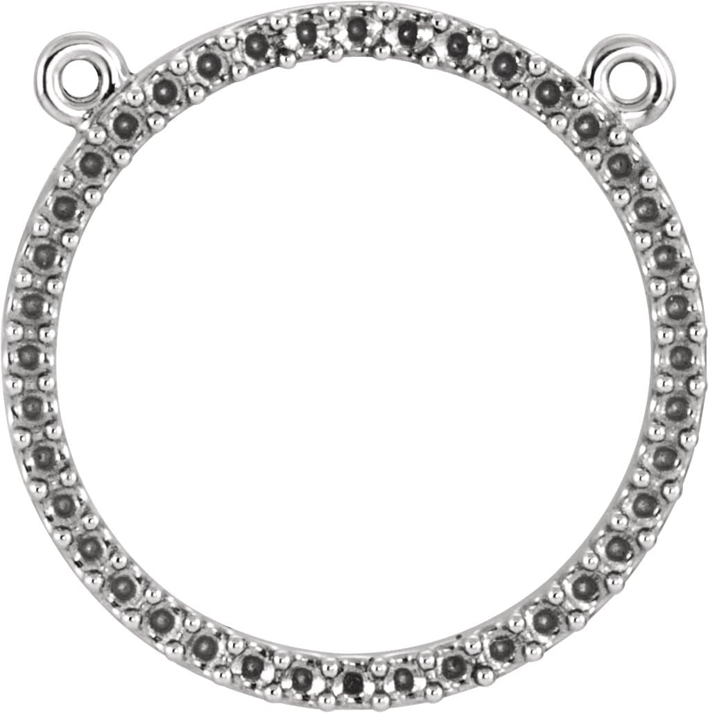 14K Rose Gold 1/8 CTW Natural Diamond Circle 16" Necklace