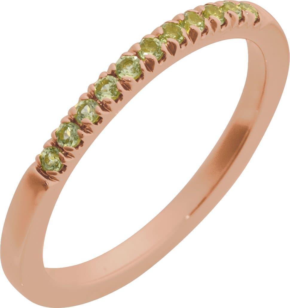 14K Yellow Gold 1/6 CTW Natural Diamond Stackable Ring