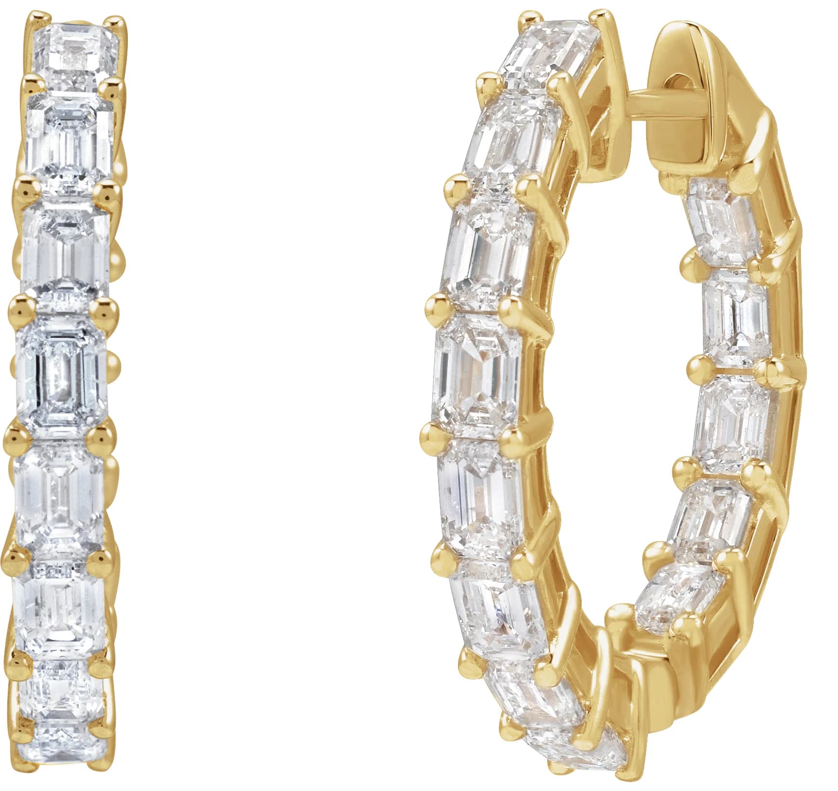 Inside-Outside Hoop Earrings, view 3