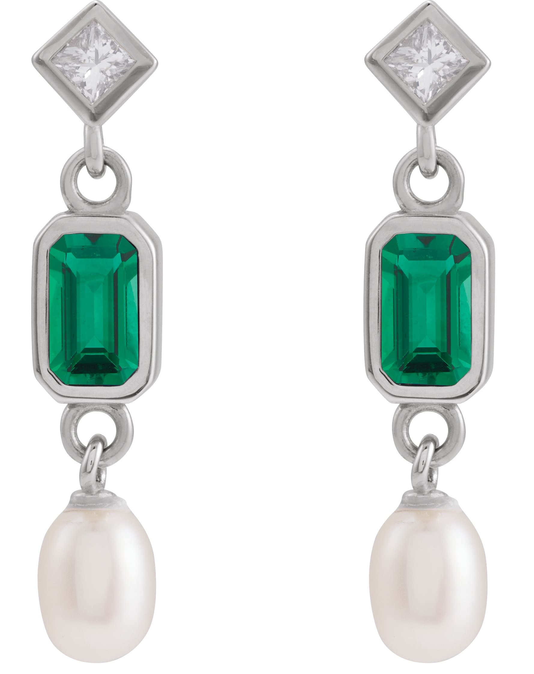 Accented Pearl Earrings view 2