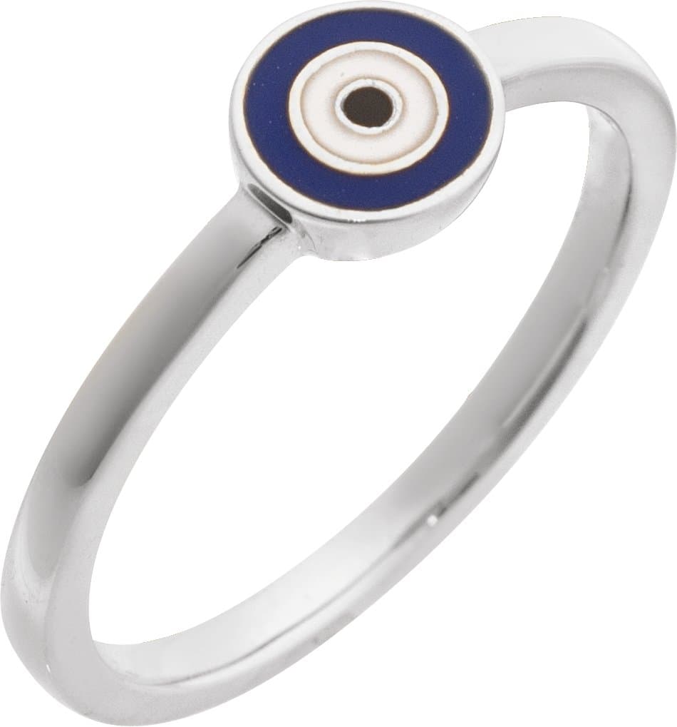 14K Rose Evil Eye Ring