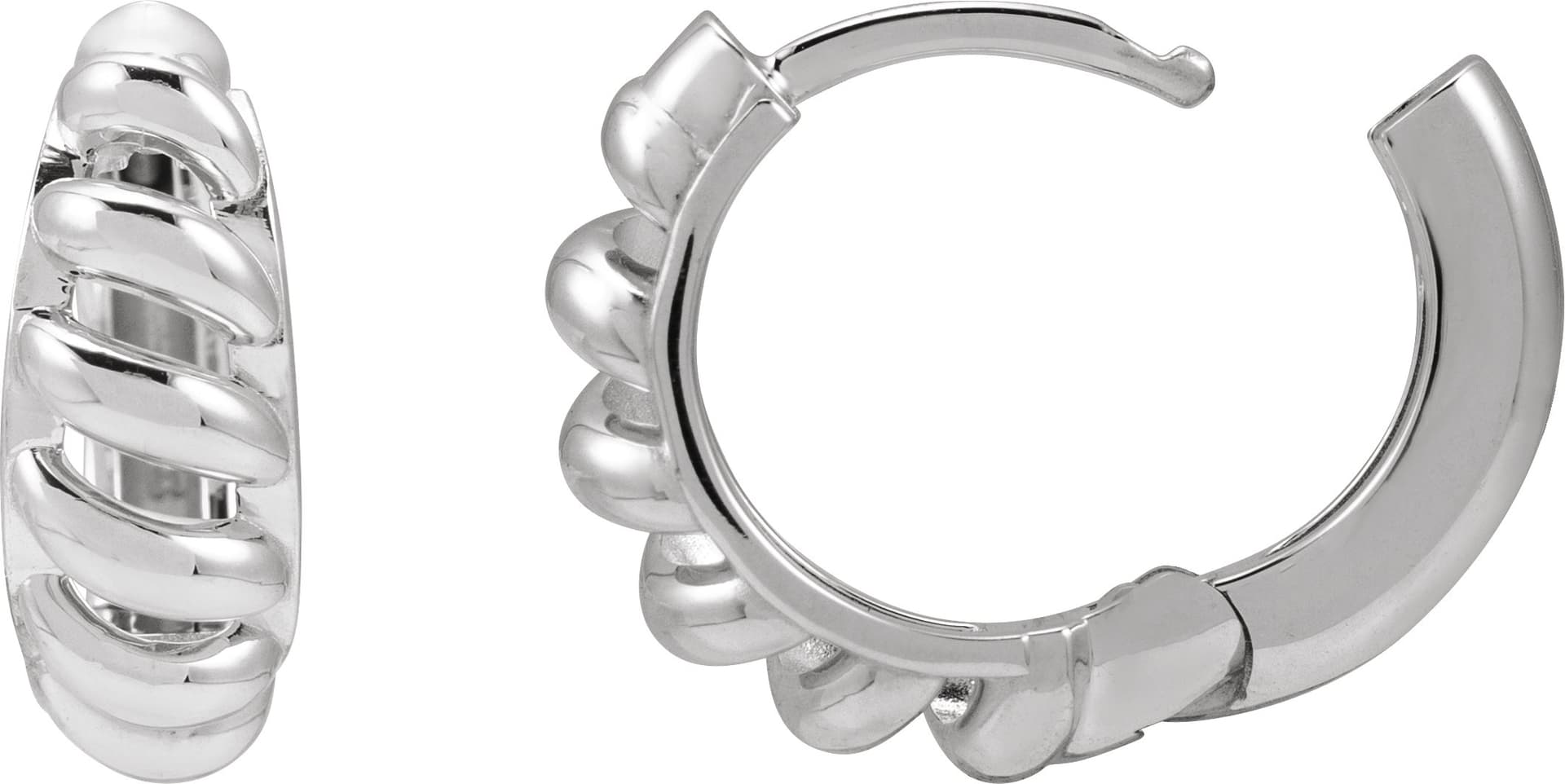 Rope Dome Hoop Earring view 2