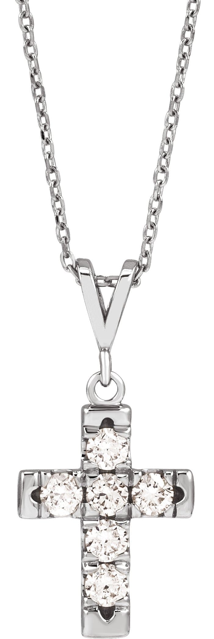 French-Set Cross Necklace or Pendant view 1