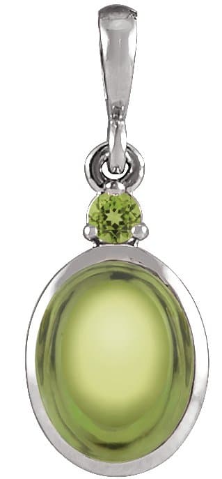 14K Rose 10x8 mm Natural White Opal & .03 CT Natural Diamond 16-18 Necklace