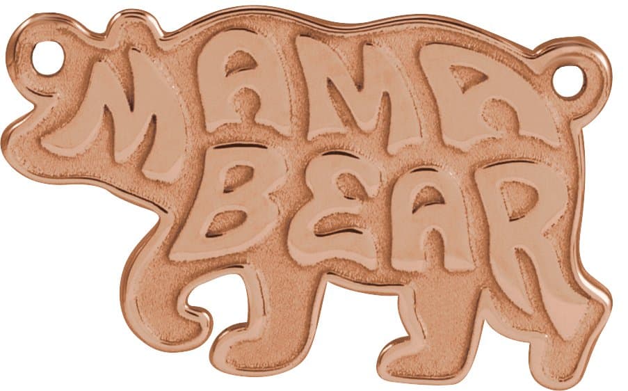 14K Rose Mama Bear 18 Necklace