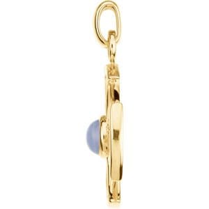 Solitaire Maltese Cross Pendant view 2
