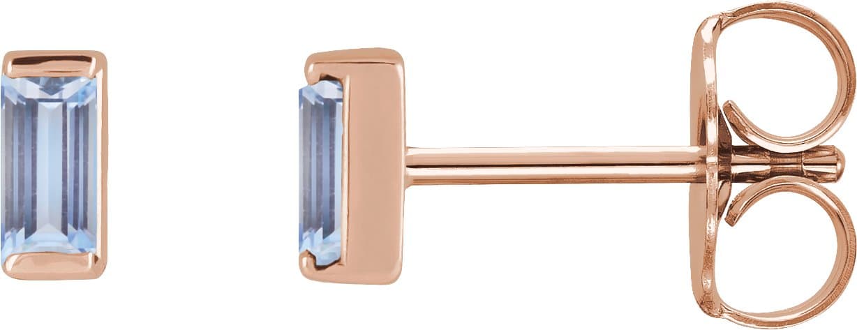 14K Rose Natural Tanzanite Earrings