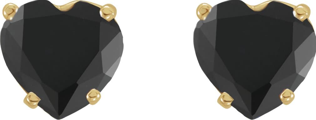 Heart 4-Prong Stud Earrings view 2