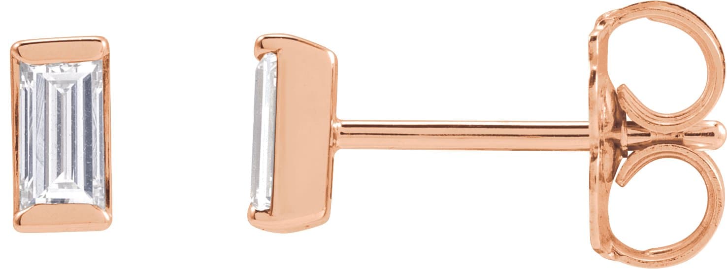 14K Rose 1/4 CTW Natural Diamond Stud Earrings