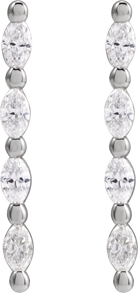 Accented Bar Earrings view 2