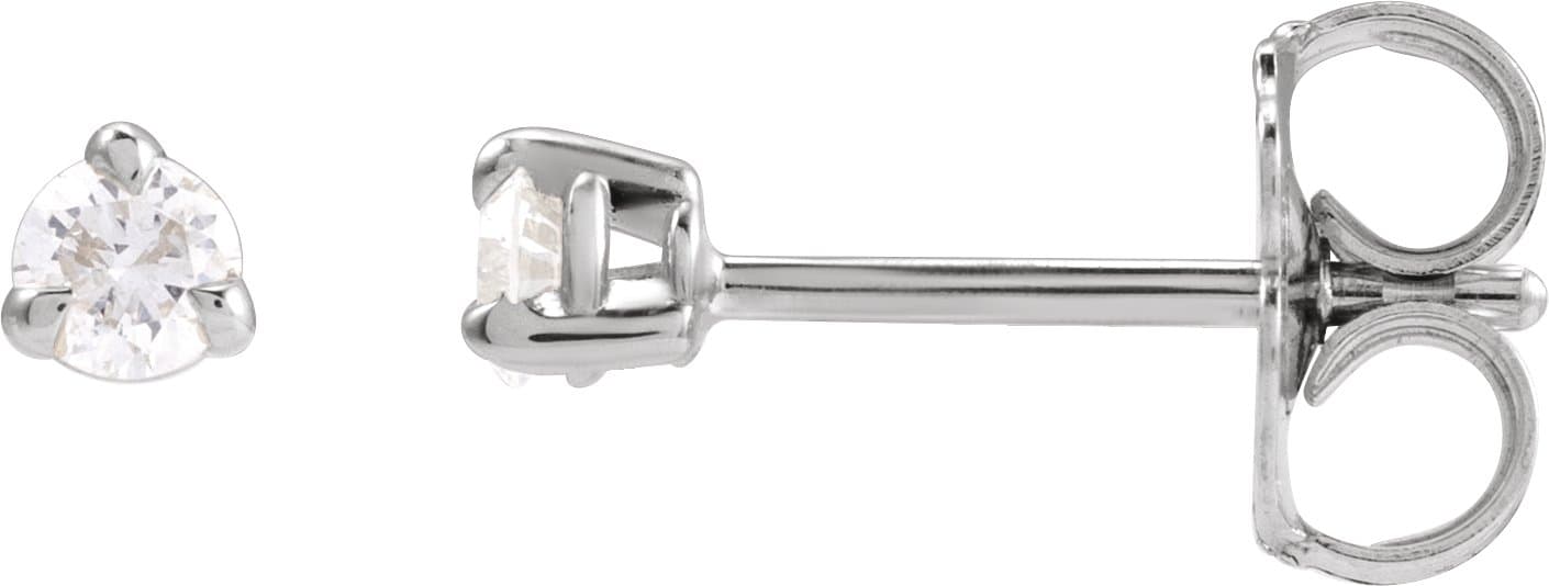 Round 3-Prong Pre-Notched Claw Earring view 1