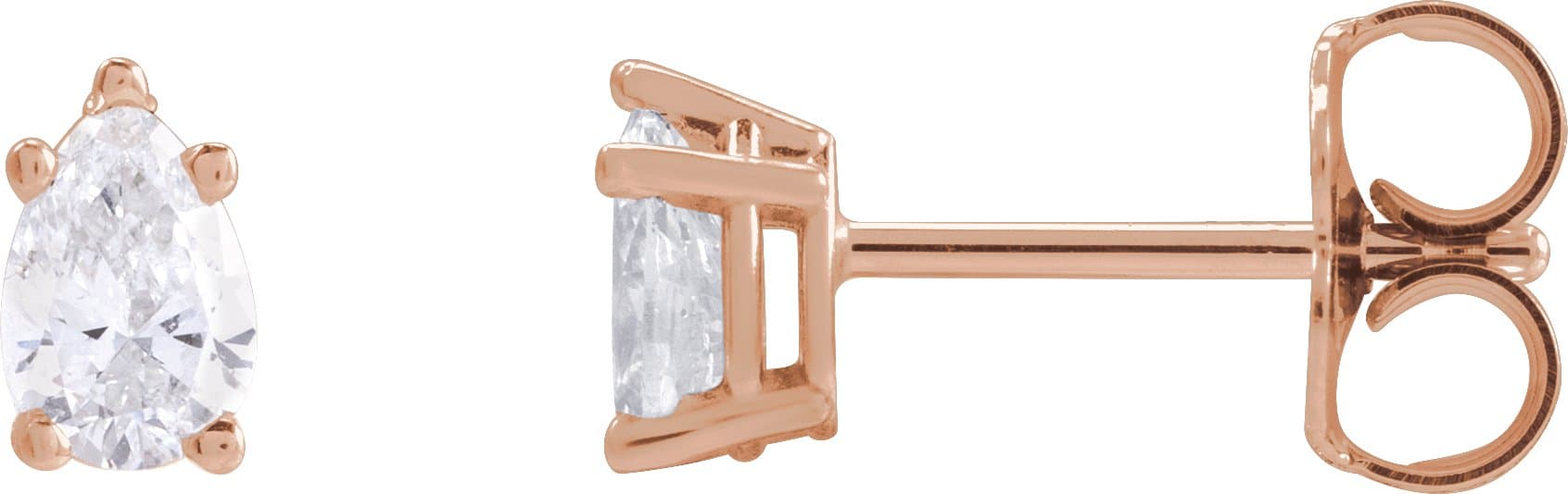 14K Rose 1 CTW Lab-Grown Diamond Earrings