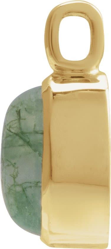 Oval Bezel-Set Cabochon Charm/Pendant view 2