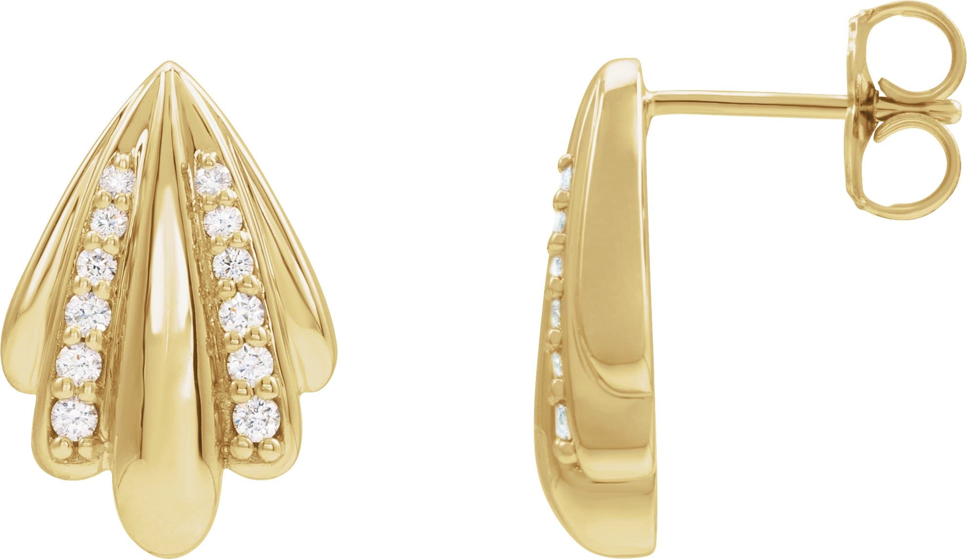 14K White 1/5 CTW Natural Diamond Earrings